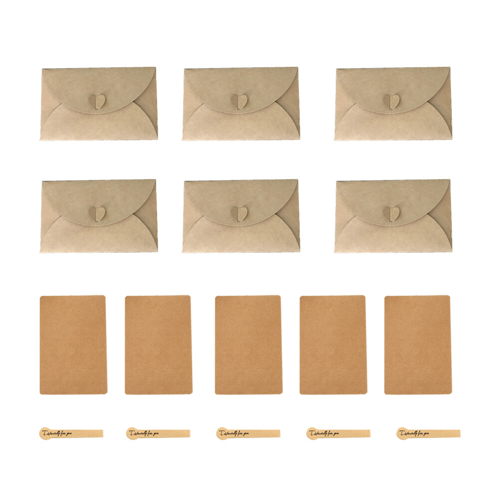 1 Set of Kraft Paper Envelope Vintage Handmade Envelope DIY Invitation Size  L Light Brown